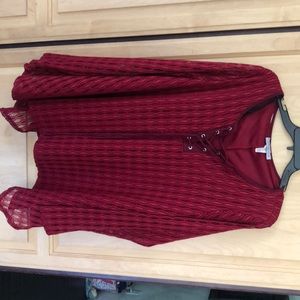 Women’s burgundy top